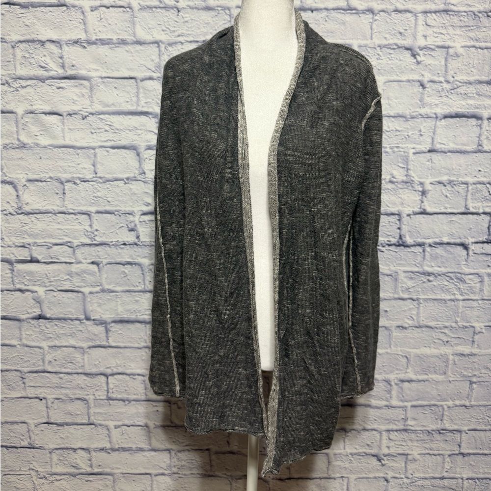 Eileen Fisher Organic linen & Cotton open front Cardigan size petite S